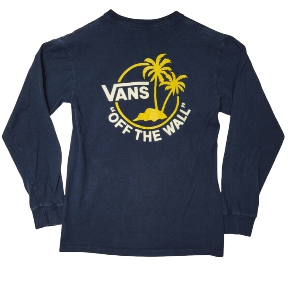 Vans Off the Wall Surf Palm Long Sleeve Skater Logo Graphic Tee Size XL - Picture 2 of 9